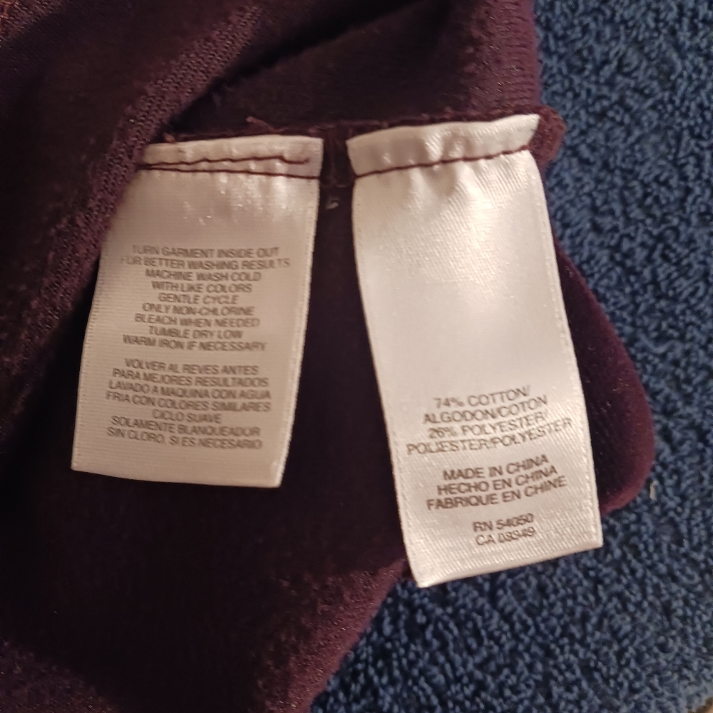 Jones New York Rich Violet Soft Jacket with Gold Zipper/Buttons & Pockets Sz XL - Picture 11 of 14
